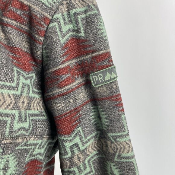 POWDER RIVER by PANHANDLE SLIM AZTEC PRINT FLEECE 1/4 ZIP JACKET  SIZE Large - Picture 3 of 7